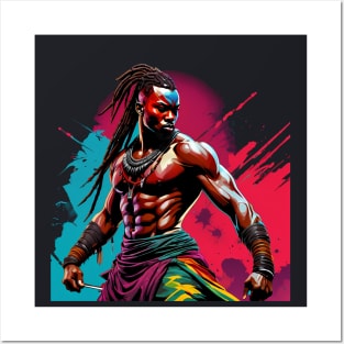 proud african warrior Posters and Art